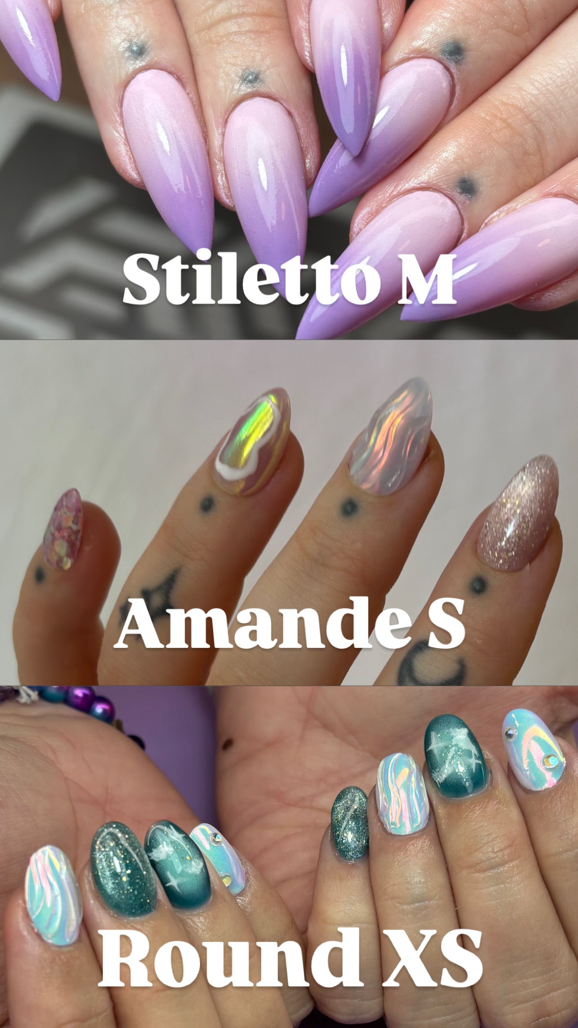 Sizing kit pour press-on nails